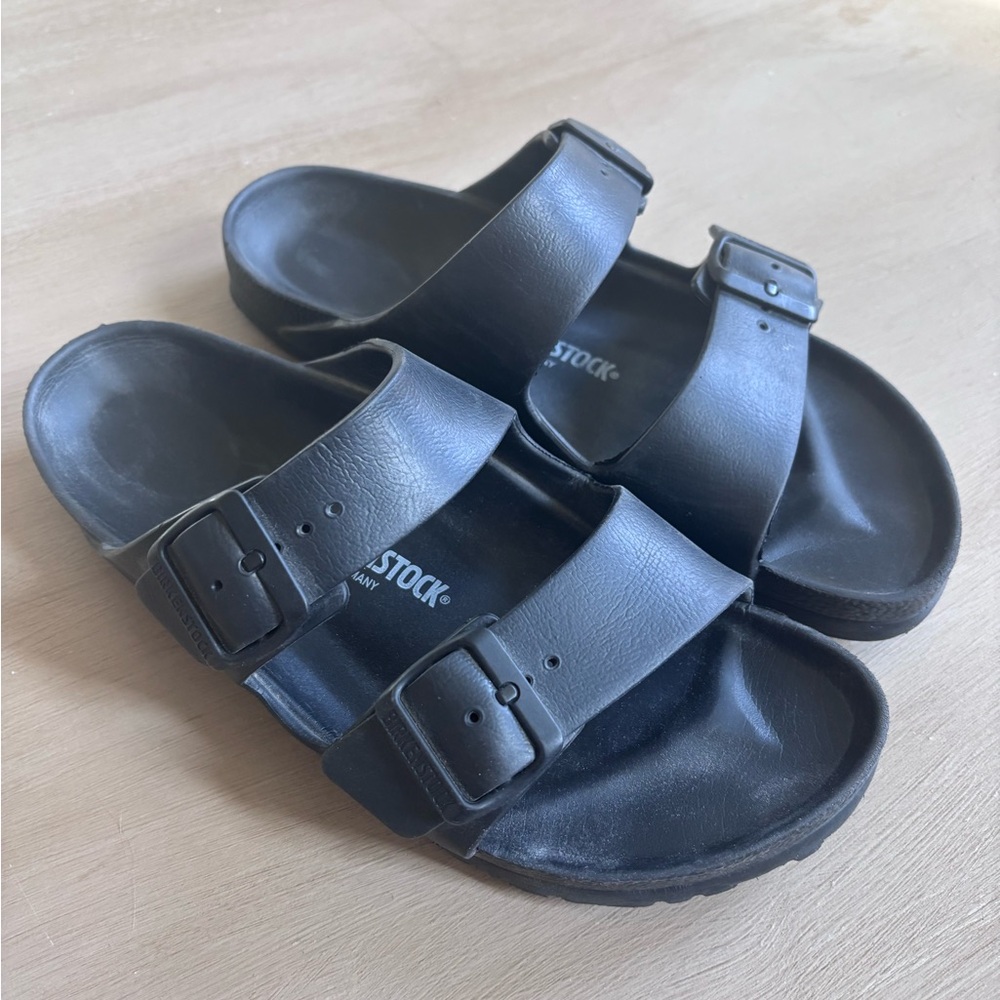Birkenstock Black Double Strap Sandals-Arizona Essentials